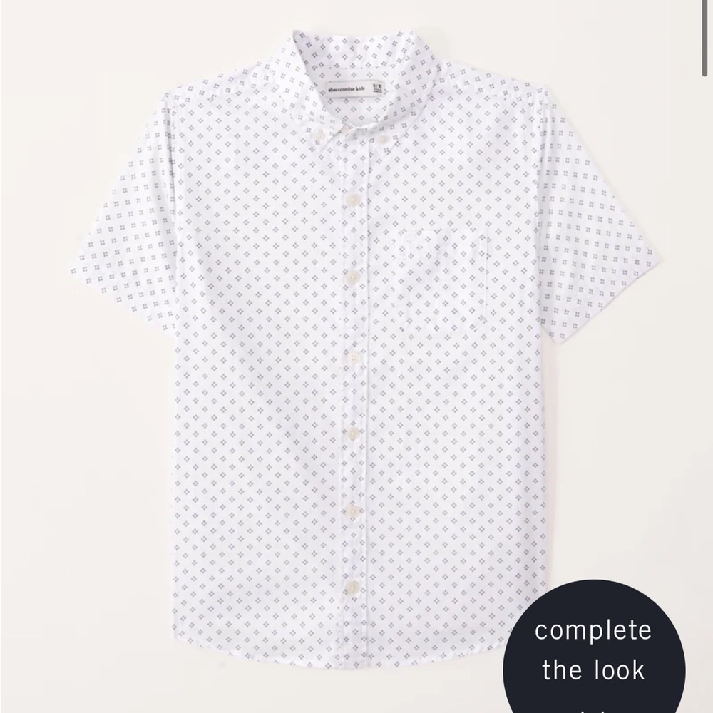Abercrombie boys short sleeve button up